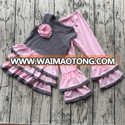 Adorable Kids Ruffled Pants Clothing Sets for Fall